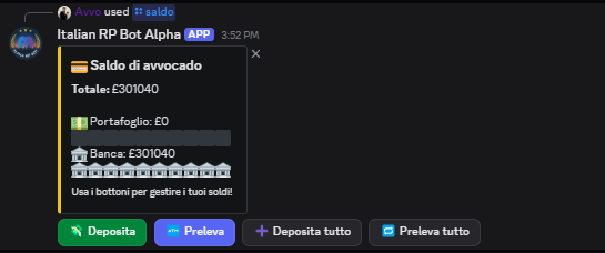 Screenshot Saldo